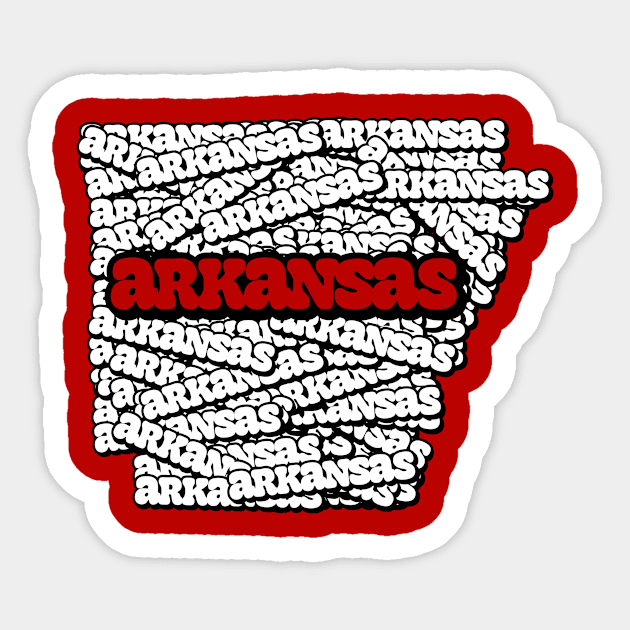 Pile of Arkansas Sticker by rt-shirts